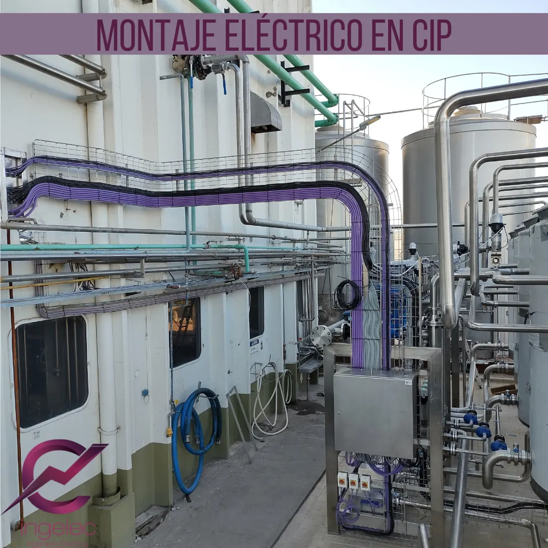 Montaje eléctrico en planta láctea — CIP